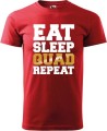 Koszulka na quada z nadrukiem Eat Sleep Quad Repeat prezent kolor czerwony