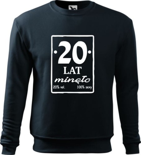 Bluza męska z urodzinowym nadrukiem 20 lat minęło AlleKoszulki (1).jpg