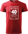 Koszulka 40 urodziny męska Boski 40 latek najlepszy rocznik kolor czerwony