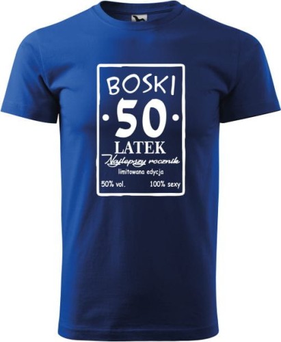 Koszulka męska z nadrukiem Boski 50 latek najlepszy rocznik AlleKoszulki (5).jpg