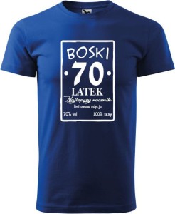 Koszulka męska "Boski 70 latek Najlepszy Rocznik"