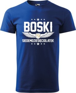 Koszulka męska "Boski 70 latek"