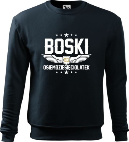 Bluza męska z nadrukiem Boski 80 Latek skrzydła AlleKoszulki (1).jpg