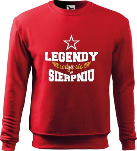 Męska bluza z nadrukiem Legendy rodzą się w Sierpniu AlleKoszulki (5).jpg