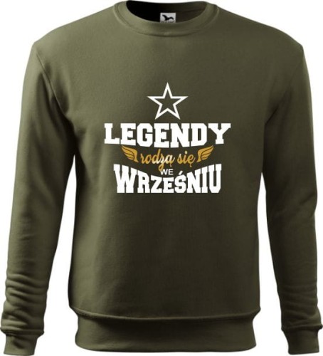 Męska bluza z nadrukiem Legendy rodzą się we Wrześniu AlleKoszulki (2).jpg