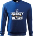 Męska bluza z nadrukiem Legendy rodzą się we Wrześniu AlleKoszulki (4).jpg