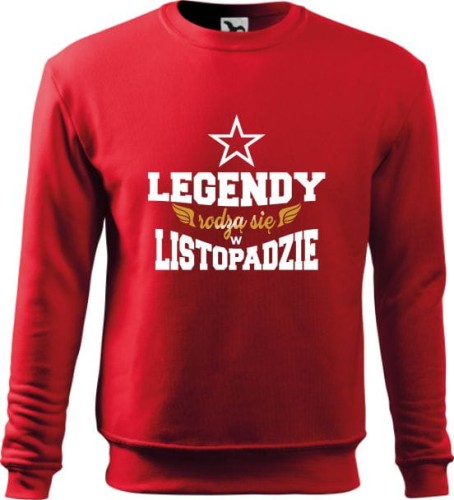 Męska Bluza z nadrukiem Legendy rodzą się w Listopadzie AlleKoszulki (5).jpg