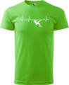 Koszulka dla wspinacza z nadrukiem EKG wspinaczka kolor green apple