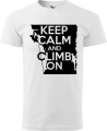 Koszulka dla wspinacza Keep Calm and Climb On kolor biały