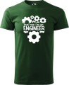 Prezent dla inżyniera koszulka inżynier z nadrukiem Trust me i'm an engineer kolor zieleń butelkowa