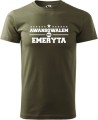 Koszulka dla Emeryta Awansowałem na emeryta kolor militarny
