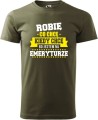 Koszulka Emeryta Robię co chcę i kiedy chcę bo jestem na emeryturze kolor militarny