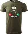 Koszulka w góry męska góry dzwonią muszę kolor militarny
