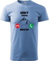 Koszulka w góry męska góry dzwonią muszę kolor błękitny