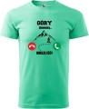 Koszulka w góry męska góry dzwonią muszę kolor miętowy
