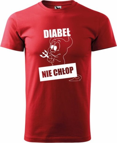 Koszulka na dzień chłopaka Diabeł nie chłop kolor czerwony.jpg