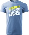 Koszulki z miesiącem urodzenia męskie legendy rodzą się w kolor błękitny