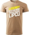 Koszulki z miesiącem urodzenia męskie legendy rodzą się w kolor piaskowy