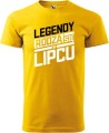 Koszulki z miesiącem urodzenia męskie legendy rodzą się w kolor żółty