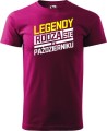 Koszulki z miesiącem urodzenia męskie legendy rodzą się w kolor fuksja