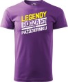 Koszulki z miesiącem urodzenia męskie legendy rodzą się w kolor fioletowy