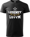Męskie koszulki z miesiącem na urodziny Legendy rodzą się w kolor czarny