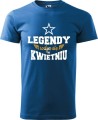 Męskie koszulki z miesiącem na urodziny Legendy rodzą się w kolor lazurowy