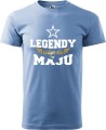Męskie koszulki z miesiącem na urodziny Legendy rodzą się w kolor błękitny