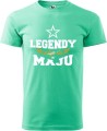 Męskie koszulki z miesiącem na urodziny Legendy rodzą się w kolor miętowy