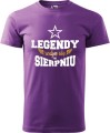 Męskie koszulki z miesiącem na urodziny Legendy rodzą się w kolor fioletowy