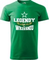 Męskie koszulki z miesiącem na urodziny Legendy rodzą się w kolor zieleń trawy