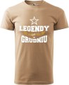 Męskie koszulki z miesiącem na urodziny Legendy rodzą się w kolor piaskowy