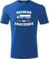 Koszulka dla kierowcy z zabawnym nadrukiem rozmiar ma znaczenie kolor chabrowy
