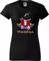 Koszulka wiedźma damska na halloween z motywem wiedźmy czarna