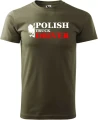 Koszulka dla kierowcy ciężarówki z napisem Polish Truck Driver 3 kolor militarny