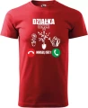 Koszulka działka dzwoni męska dla działkowca kolor czerwony