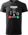 Koszulka działka dzwoni męska dla działkowca kolor czarny