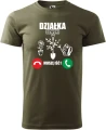 Koszulka działka dzwoni męska dla działkowca kolor militarny