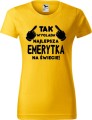Koszulka dla emerytki z nadrukiem Tak wygląda najlepsza emerytka na świecie kolor żółty