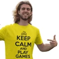 Koszulka dla informatyka gracza z nadrukiem Keep Calm and Play Games