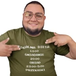 Koszulka prezent dla informatyka z nadrukiem "Idealna dieta"