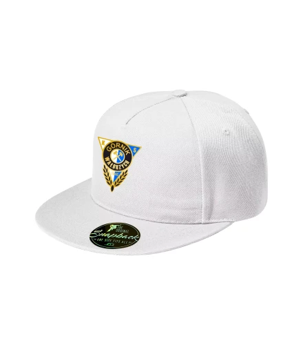 Czapka Górnik Wałbrzych prosty daszek unisex kolor biały 01