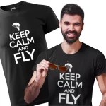 Koszulka dla paralotniarza z nadrukiem  "Keep Calm and Fly"