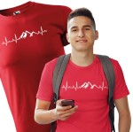Koszulka w góry - EKG Linia życia góry