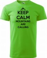 Keep Calm mountains are calling męska koszulka w góry prezent Aradena green apple.jpg