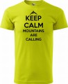 Keep Calm mountains are calling męska koszulka w góry prezent Aradena limonka.jpg
