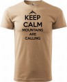 Keep Calm mountains are calling męska koszulka w góry prezent Aradena piaskowy.jpg