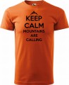 Keep Calm mountains are calling męska koszulka w góry prezent Aradena pomarańcz.jpg