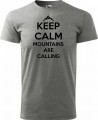 Keep Calm mountains are calling męska koszulka w góry prezent Aradena szary.jpg