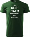 Keep Calm mountains are calling męska koszulka w góry prezent Aradena zieleń butelkowa.jpg